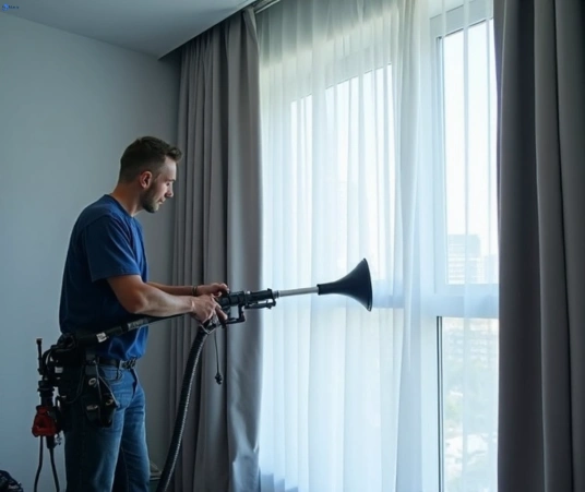 Professional commercial curtain cleaning process equipment Matty Curtain Cleaning lansvale-nsw