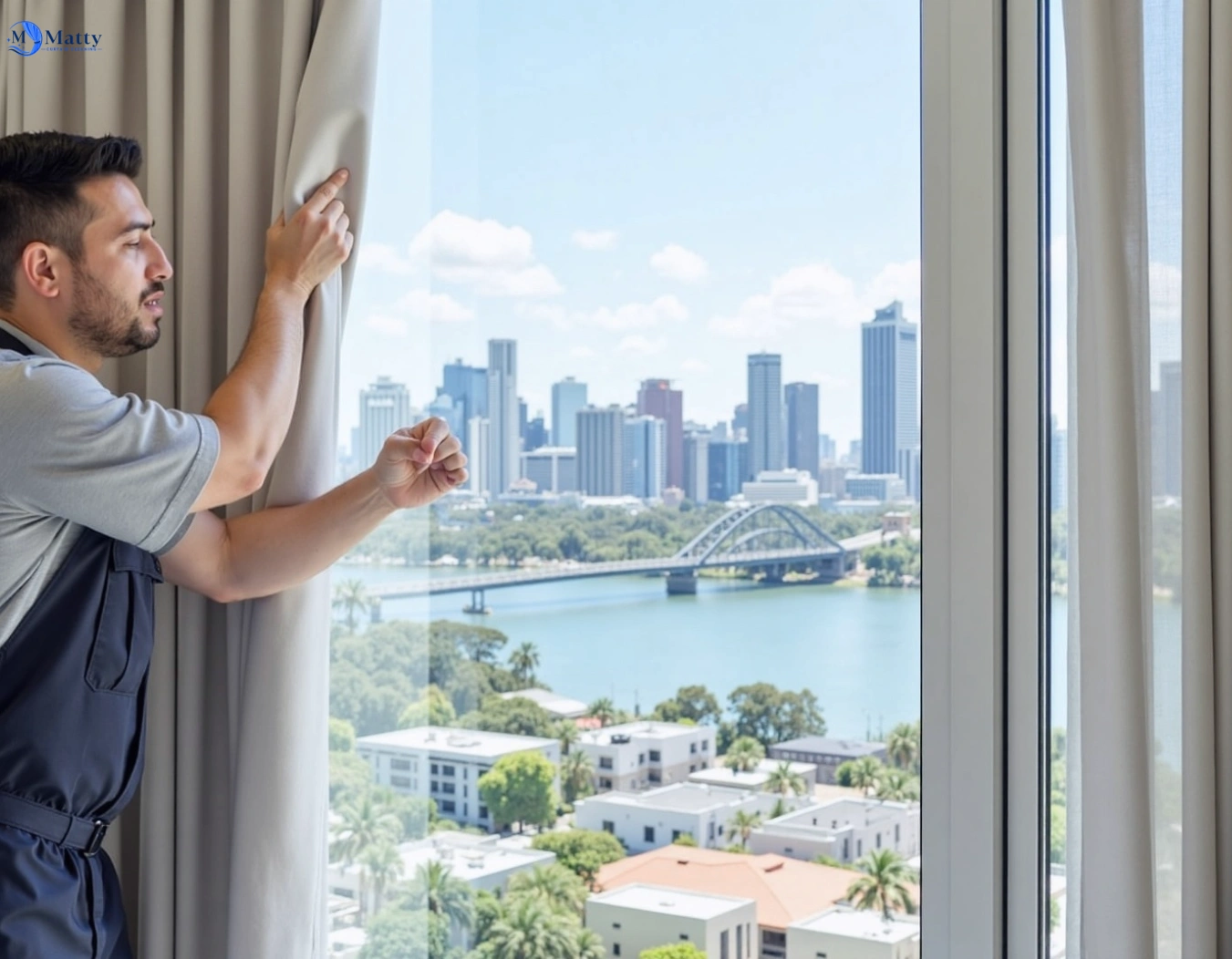 Professional curtain steam cleaning service lansvale-nsw QLD by Matty Curtain Cleaning